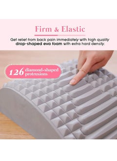 AROAQ Back Stretcher, Lower Back Pain Relief Treatment Stretcher, Multi-level Adjustable Back Cracker Lumbar Spine Deck Board, Portable And Compact Spine Board For Lower Back Pain Relief, (Grey)  - Image 3
