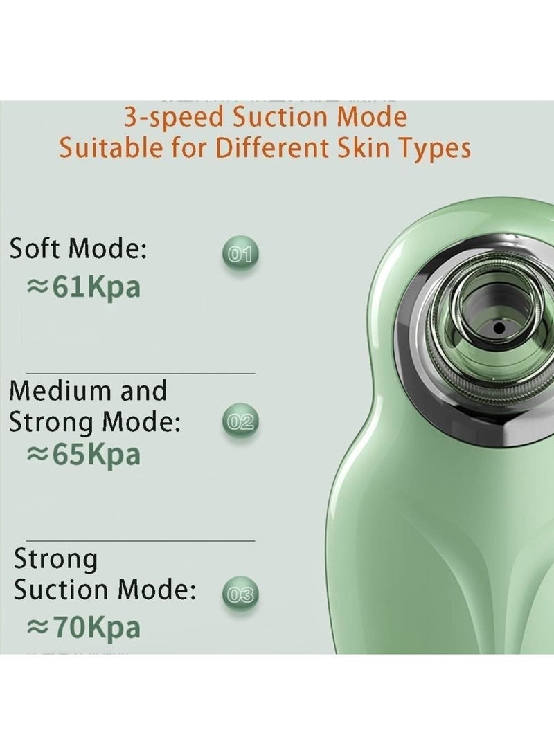 SOLARAE Blemish & Blackhead Removal Tools, Black Head Remover for Face, Portable Pore Cleaner, Blackhead Remover, Blackhead Extractor, Hot Compress USB Charging, Acne Remover Cleaner, Green - Image 3