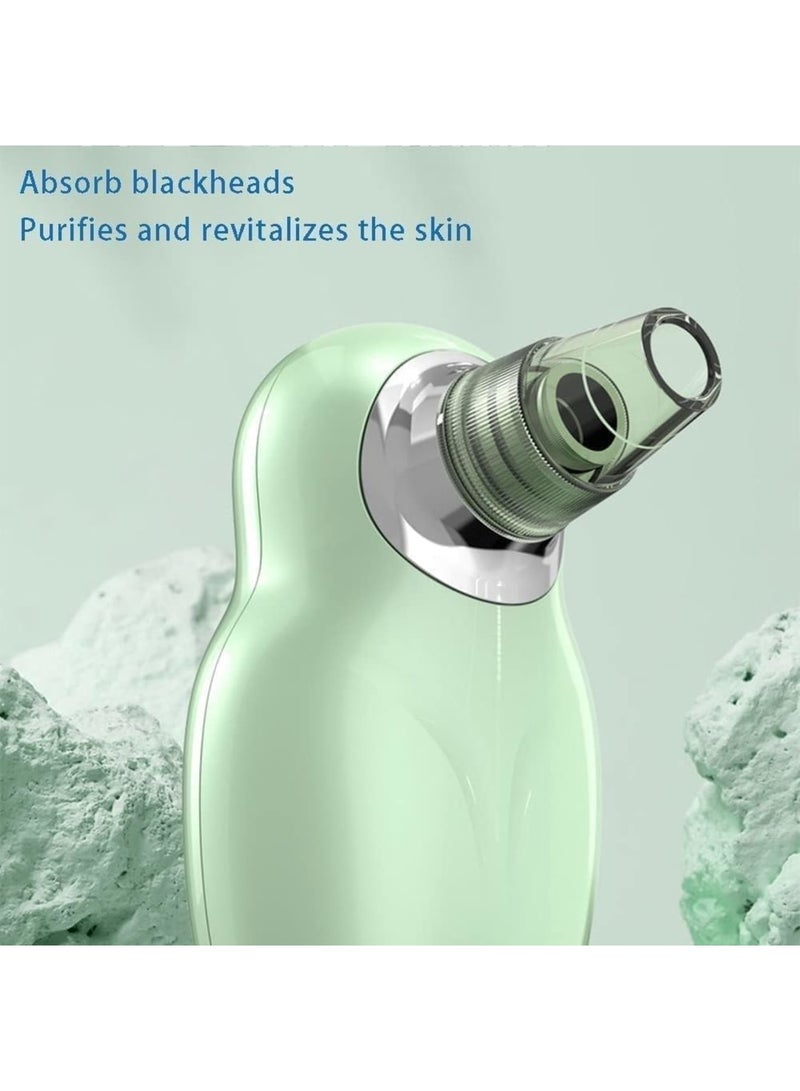 SOLARAE Blemish & Blackhead Removal Tools, Black Head Remover for Face, Portable Pore Cleaner, Blackhead Remover, Blackhead Extractor, Hot Compress USB Charging, Acne Remover Cleaner, Green - Image 2