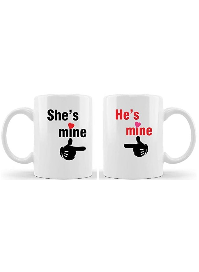PRINTSHOP4ME Happy Anniversary Couple Mug Gifts Best Anniversary MUG | Wedding Anniversary Mug Anniversary Couple Mug| COFFEE MUG-Set Of 2 Pcs  - Image 1