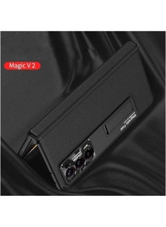General Case for Huawei Honor Magic V2 Case with Kickstand Screen Protector Magnetic All-Inclusive Shockproof Cover Leather Folio Flip Case Drop Shockproof Hard Full-Body Protection  - Image 2