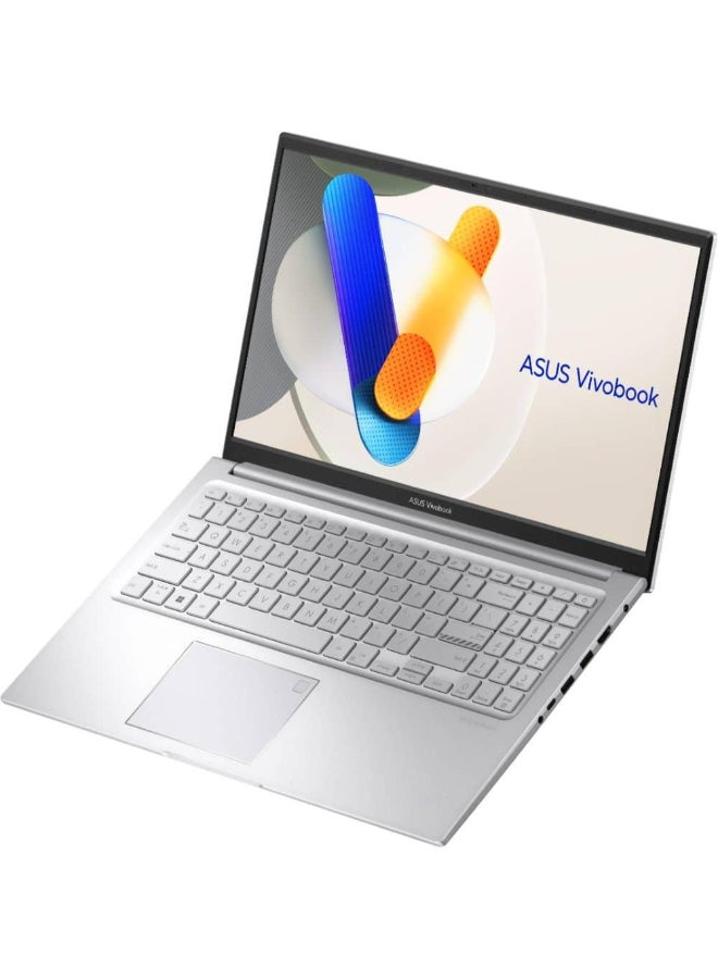ASUS Vivobook 15 (2025) Laptop – 1st Series / Intel Core 5-120U / 15.6inch FHD / 512GB SSD / 16GB RAM / Shared Intel Graphics / Windows 11 Home / English & Arabic Keyboard / Cool Silver– [X1504VA-BQ580W] Cool Silver - Image 3