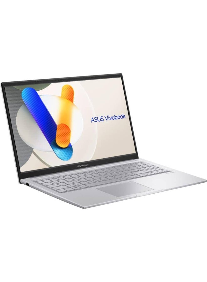 ASUS Vivobook 15 (2025) Laptop – 1st Series / Intel Core 5-120U / 15.6inch FHD / 512GB SSD / 16GB RAM / Shared Intel Graphics / Windows 11 Home / English & Arabic Keyboard / Cool Silver– [X1504VA-BQ580W] Cool Silver - Image 2