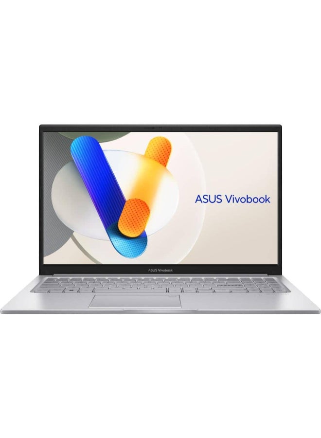 ASUS Vivobook 15 (2025) Laptop – 1st Series / Intel Core 5-120U / 15.6inch FHD / 512GB SSD / 16GB RAM / Shared Intel Graphics / Windows 11 Home / English & Arabic Keyboard / Cool Silver– [X1504VA-BQ580W] Cool Silver - Image 1