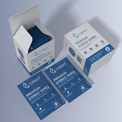 CLINIQO Wipes Normal saline 20 sterile Biodegradable Cleansing Wipes size 15 * 16 cm (Pack of 1) - Image 1