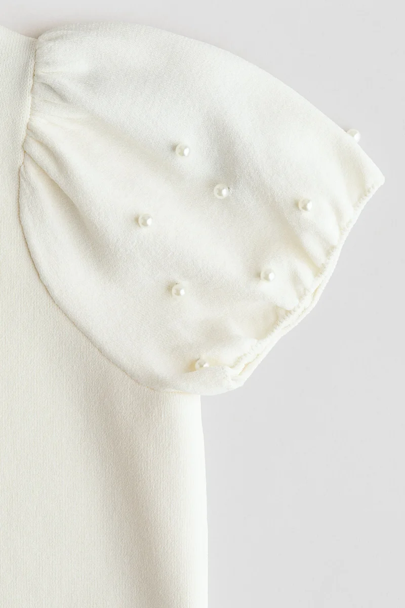 H&M  Bead-detail fine-knit top for Women | Best Price UAE
