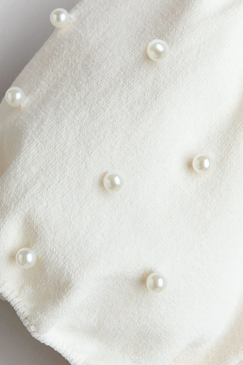 H&M  Bead-detail fine-knit top for Women | Best Price UAE