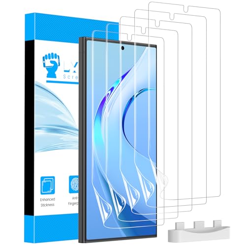 LYWHL 5 Pack for Samsung Galaxy S23 Ultra Screen Protector [Like Original Fingerprint Unlock], Real Invisible Self-Healing Protective Film [Not Glass], HD Clear, Case Friendly, Scratch-Resistant - Image 1