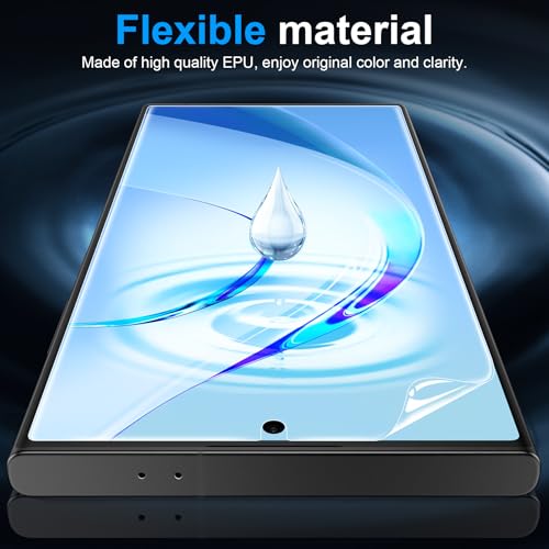 LYWHL 5 Pack for Samsung Galaxy S23 Ultra Screen Protector [Like Original Fingerprint Unlock], Real Invisible Self-Healing Protective Film [Not Glass], HD Clear, Case Friendly, Scratch-Resistant - Image 3