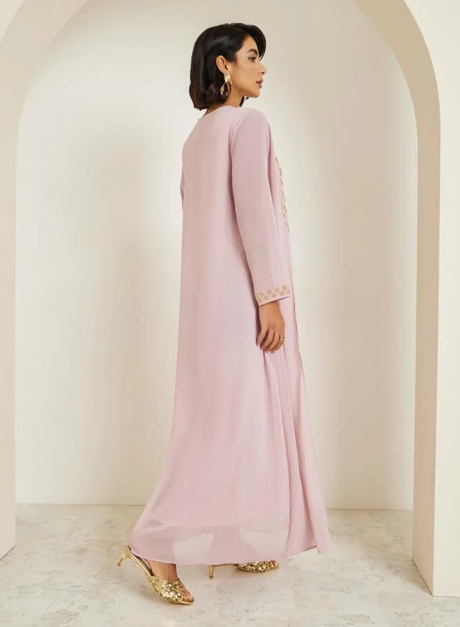 Amirah  Women Crystal Embellished Jalabiya for Women | Best Price UAE