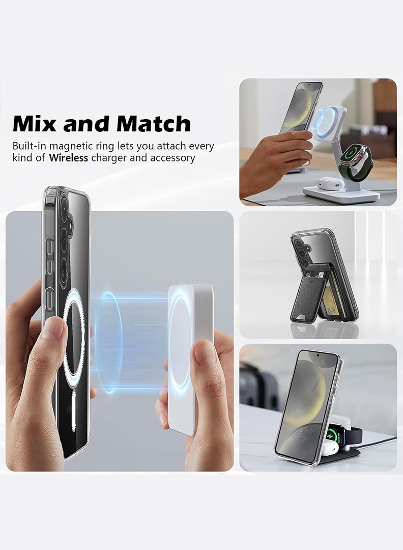 Theodor Magnetic Case for Samsung Galaxy S25 Plus 6.7-inch Compatible with MagSafe Wireless Charging, Shockproof Phone Bumper Cover Car  - Image 3