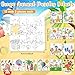 Realspring 24 Pack Color Your Own Jigsaw Puzzles for Kids 35 46 68 Coloring Crafts DIY Paper Puzzles Party Favors Gifts for Toddler Children Learning Education ToysSummer - Image 4