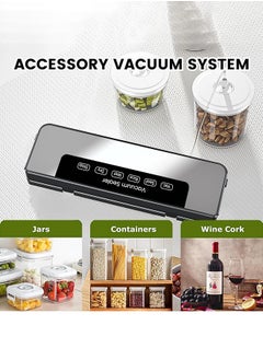 Garlo Sealer Machine, 5-in-1 Food Vacuum Sealer Machine, Compact Food Sealer Machine Easy Options for Food Preservation, 30MM Longer Seal Food Sealer for Dry and Moist Food Fresh Preservation with 10  - Image 4