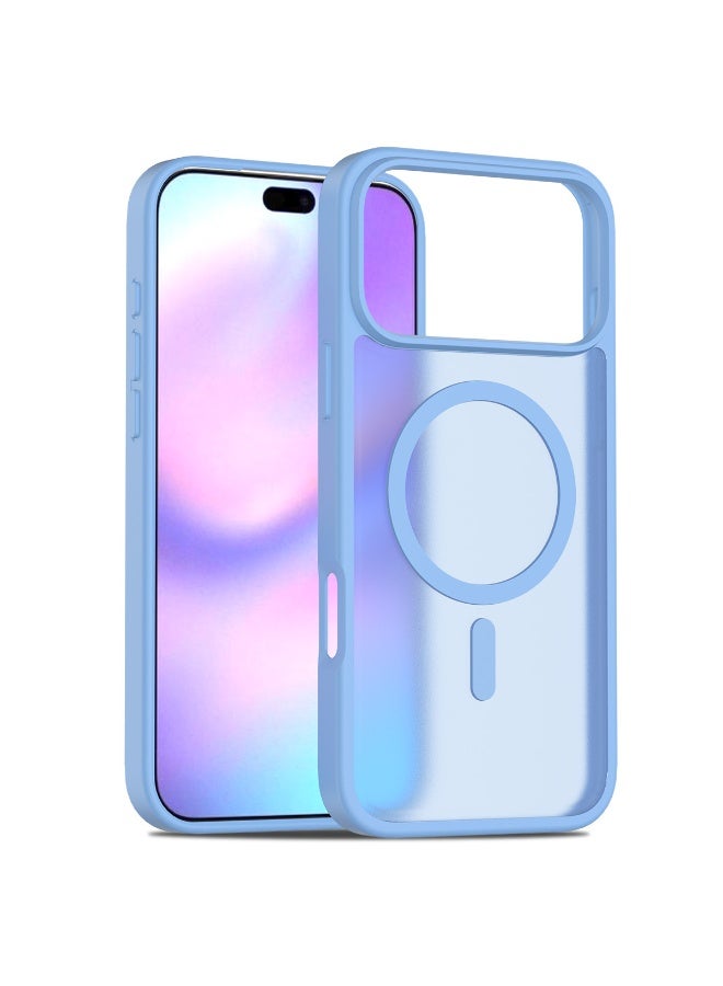 NIBEMINENT Silicone Magnetic Absorption Simple Protection Case With Magsafe For iPhone 15 Pro, Light Blue