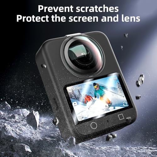 SKEZN 2PCS Screen Protector + PC Lens Guards for DJI OSMO 360, Tempered Glass Screen Cover Ultra HD 9H Anti-Scratch Protective Film, Scratch Resistant Film Only for DJI OSMO 360 Accessories kit - Image 4