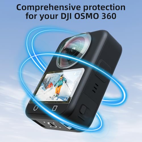 SKEZN 2PCS Screen Protector + PC Lens Guards for DJI OSMO 360, Tempered Glass Screen Cover Ultra HD 9H Anti-Scratch Protective Film, Scratch Resistant Film Only for DJI OSMO 360 Accessories kit - Image 5