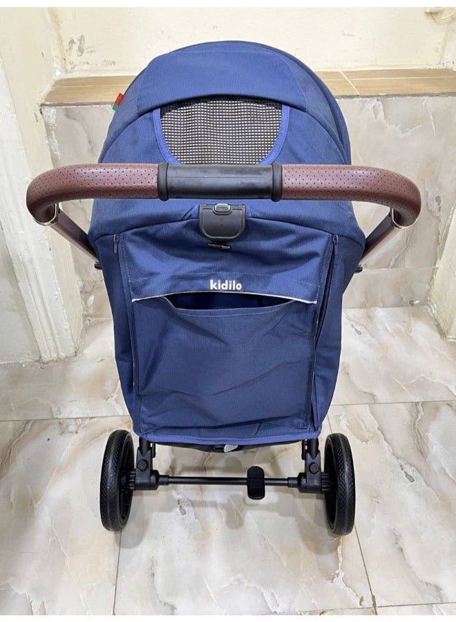 كيديليو عربة أطفال كيديلو للسفر والتنزه، خفيفة الوزن وسهلة الطي  كود (6530 برو) بلو - Image 3