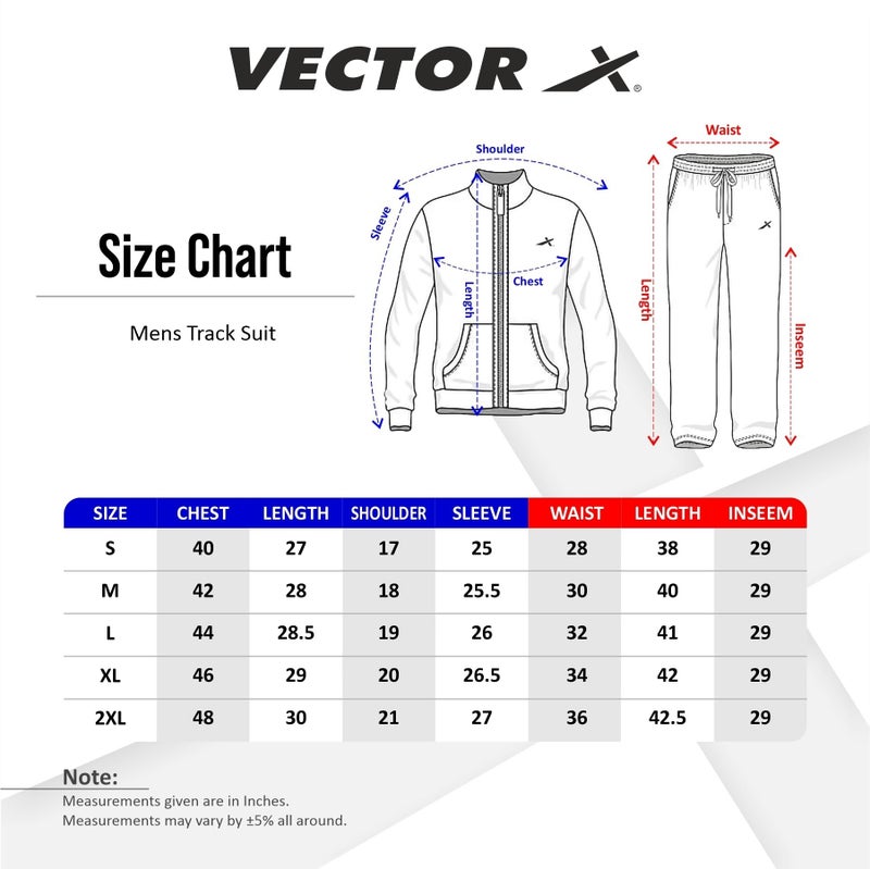 Vector X OTS-319 Winter Regular Fit Sports Track Suit for Men Zipper Neck - Image 3