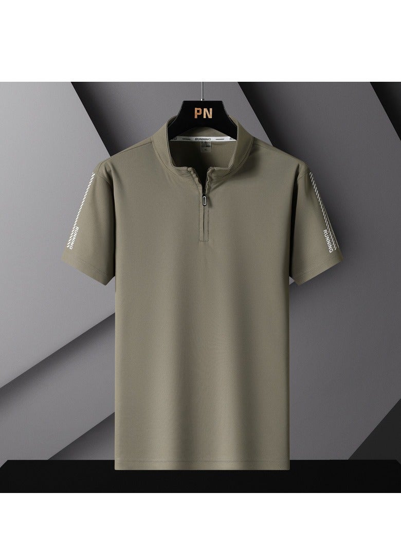 Men's Pure Cotton Short Sleeved T-shirt Casual POLO Shirt  - Image 1