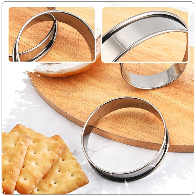 6Pcs Stainless Steel Cake Rings Non Stick Molds For Mousse Tart Baking - Image 4