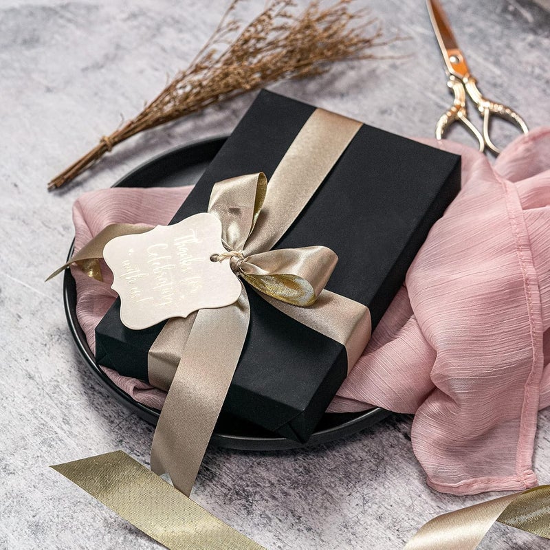 WRAPAHOLIC Black Wrapping Paper Roll - Mini Roll Silky Touch - 17 Inch X 16.5 Feet - Soild Color Design Perfect for Birthday, Holiday, Wedding, Baby Shower - Image 5