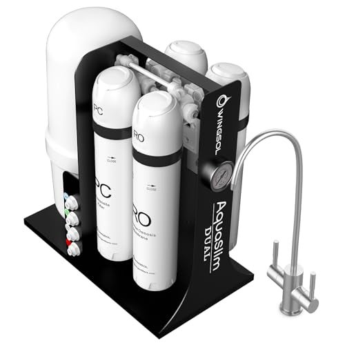 WINGSOL Dual Mode Integrated Reverse Osmosis Water Filter, NSF/ANSI 42&53&58, 10-Stage Under Sink RO Filtration System for 0 TDS Water & pH+ Alkaline Remineralization Water, No Electricity Needed - Image 1