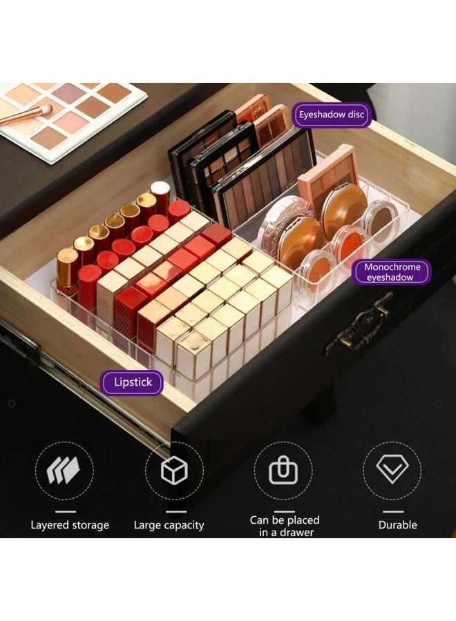 Mitoy Acrylic Cosmetic Storage Display Boxes, Makeup Organizer 7-Compartment Storage - Image 2