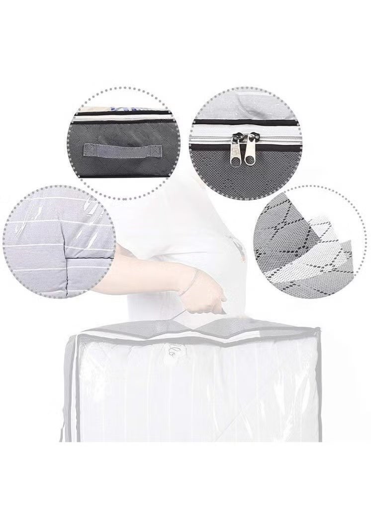 عربست صندوق تخزين تحت السرير - قطعة واحدة منظم فراش مقاوم للغبار مع مقابض معززة، حاوية تخزين مسطحة كبيرة الحجم لللحاف، البطانيات، الوسائد، الألعاب (إكسسوارات غرفة النوم) - Image 4