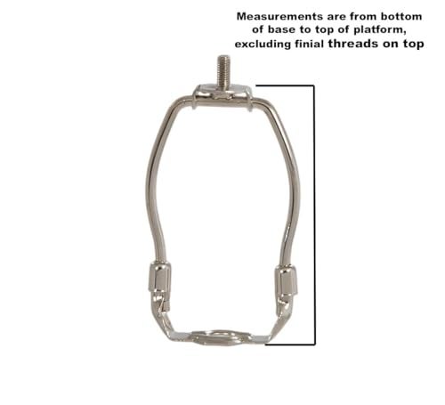 B&P Lamp® 8 Inch Heavy Duty Lamp Shade Harp Holder for Table and Floor Lamps, Antique Brass Finish - Image 5