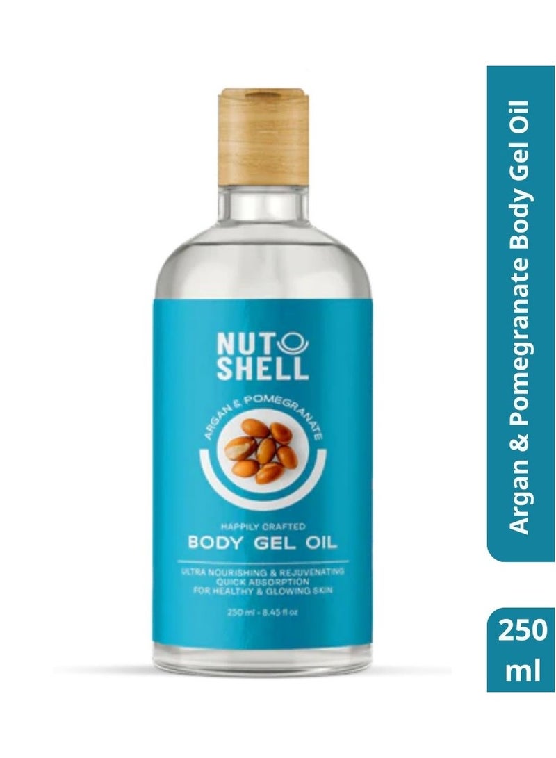 NUTSHELL Argan & Pomegranate Body Gel Oil - 250 ml - Image 1