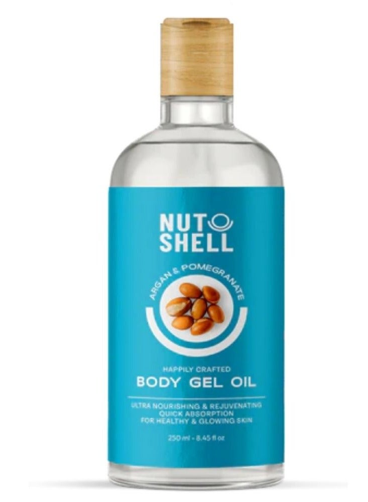 NUTSHELL Argan & Pomegranate Body Gel Oil - 250 ml - Image 2