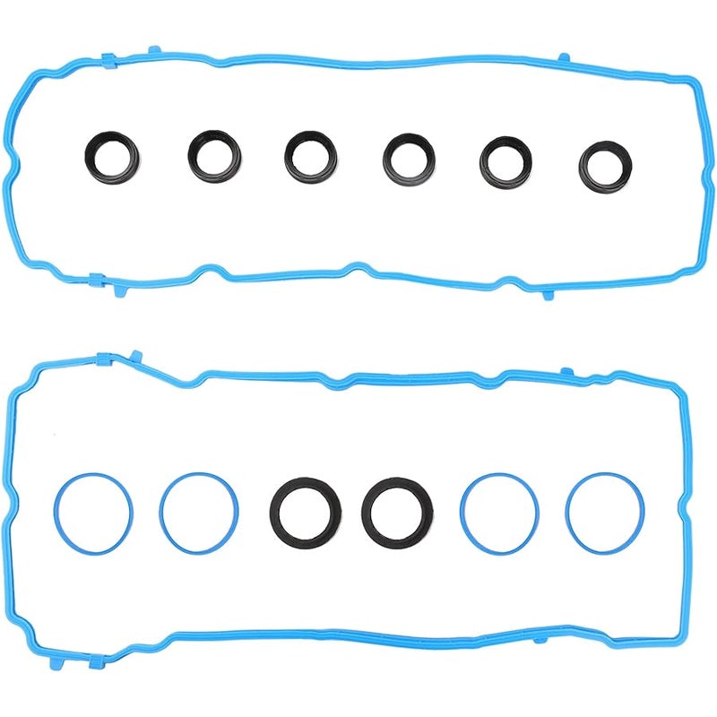 MNJWS Valve Cover Gasket Set - Compatible with 3.6L V6 Dodge Journey, Durango, Avenger, Jeep Cherokee, Wrangler, Ram 1500, ProMaster, Chrysler 200, 300 - Replace VS50805R, 5184596AE - Image 1