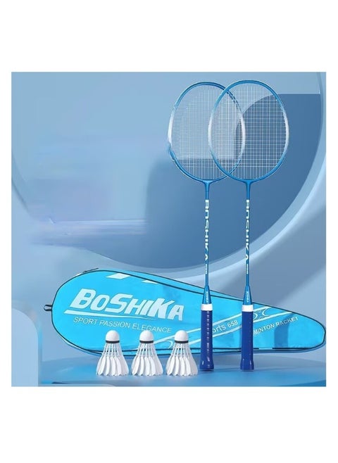 Badminton Racket Set, Lightweight Professional Badminton Racket Set for Adult and Children, Including 2 Rackets, 3 Shuttlecocks and Carry Bag