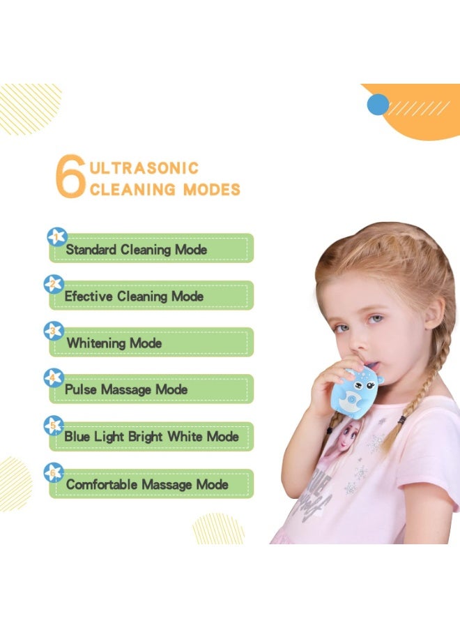 general Kids Electric Toothbrushs U Shaped sonic Automatic Toothbrush with 4 Brush Heads, Six Cleaning Modes,Cartoon deer Modeling , full mouth toothbrush for baby - Image 2