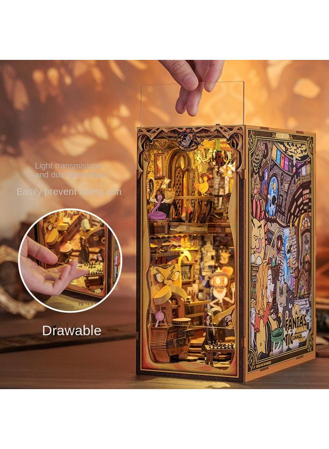 Bluejw Mulan Said Diy Wooden 3d Hand-assembled Book Stand Model Building Toys For Birthday Girls - Image 1