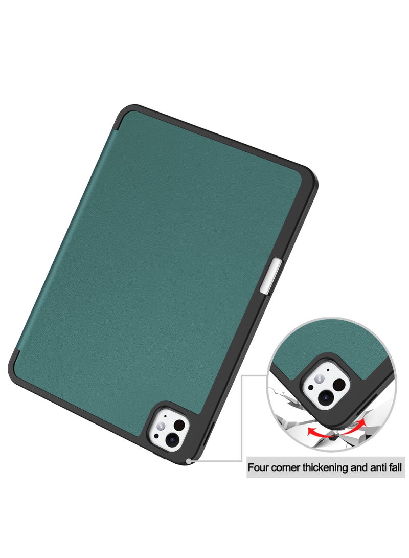 Carebao iPad Pro 11-Inch M4 (2024) Case - PU Leather Exterior and TPU Impact Protection with Tri-Fold Support for Angle Adjustment - Smart iPad Case with Pencil Slot and Auto Wake/Sleep Function - Image 5
