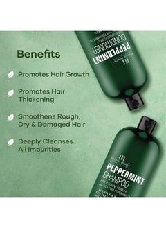 Botanic Hearth BOTANIC HEARTH Peppermint Oil Shampoo and Conditioner Set - Hair Blooming Formula with Keratin for Thinning Hair - Fights Hair Loss, Promotes Hair Growth-Sulfate Free for Men and Women - 16 fl oz x 2  - Image 3