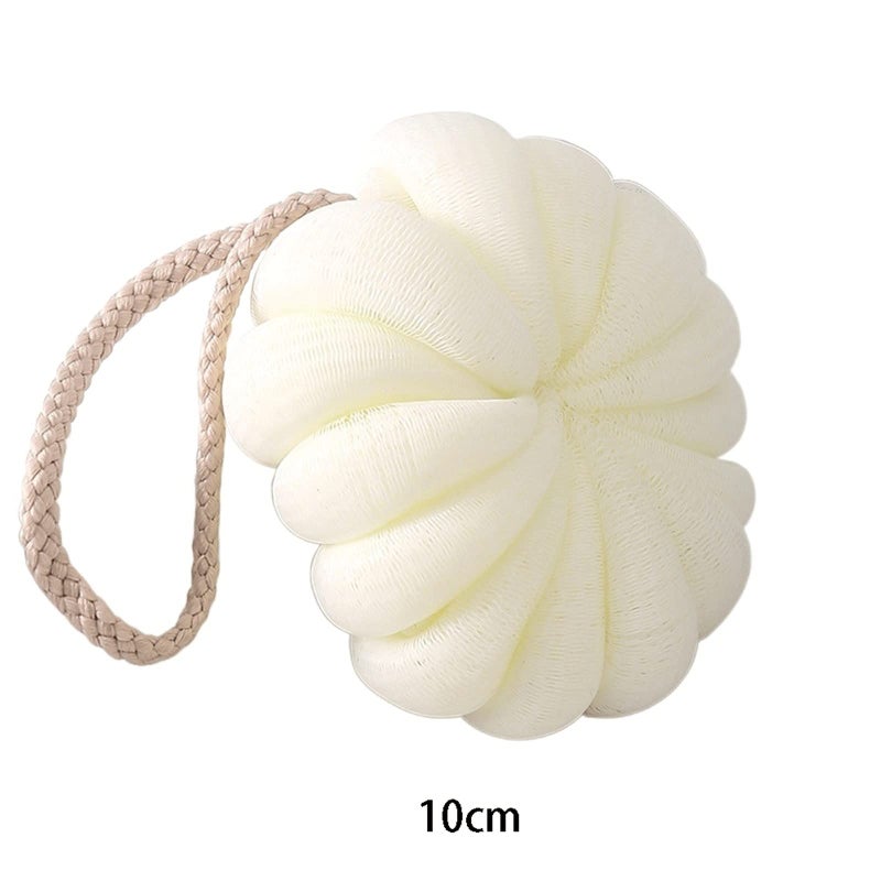 Soft Mesh Exfoliating Bath Ball Body Scrubber Foaming Shower Sponge Pumpkin Shape - Image 3