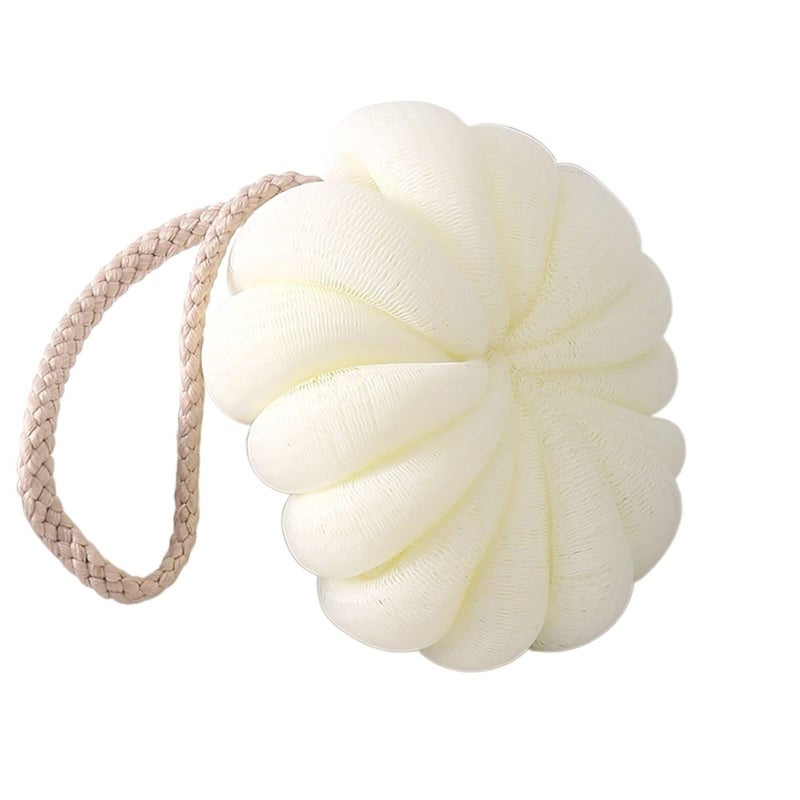 Soft Mesh Exfoliating Bath Ball Body Scrubber Foaming Shower Sponge Pumpkin Shape - Image 2