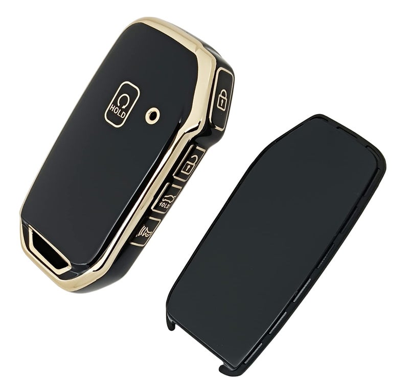 vurbemes TPU Car Protector Key Fob Cover Case with Chain for Kia 2020-2022 Soul 2019-2021 Forte 2020-2021 Telluride K5 2021-2022 Seltos NIRO Sportage Sorento Smart Remote Key Fob (Black) - Image 3