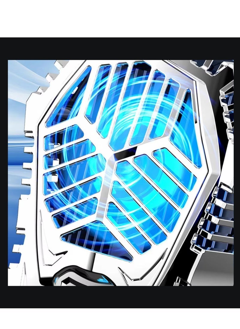 ELTRAZONE AL07 Mobile Phone Cooling Fan with Dual Speed Modes – Silent Semiconductor Radiator with LED Lights, USB Powered Heat Sink Game Cooler for PUBG, Free Fire, Mobile Legends – Universal Clip-On Smartphone Cooler for iOS & Android  - Image 3
