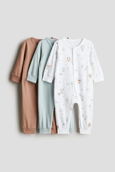 H&M 3-Pack Cotton Pyjamas