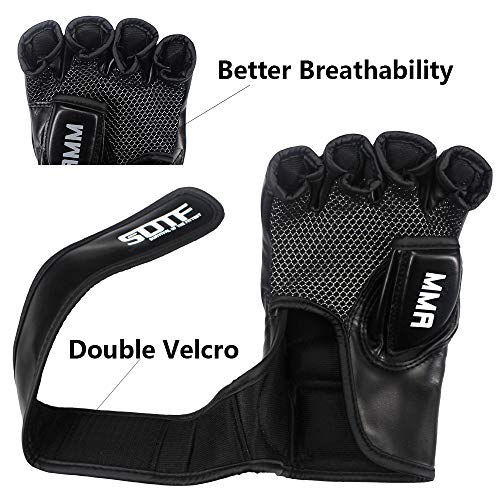 SOTF Punching Gloves for Adults MMA Training Gloves Men Fight Boxing Gloves Open Fingers Women Gloves White - Image 4