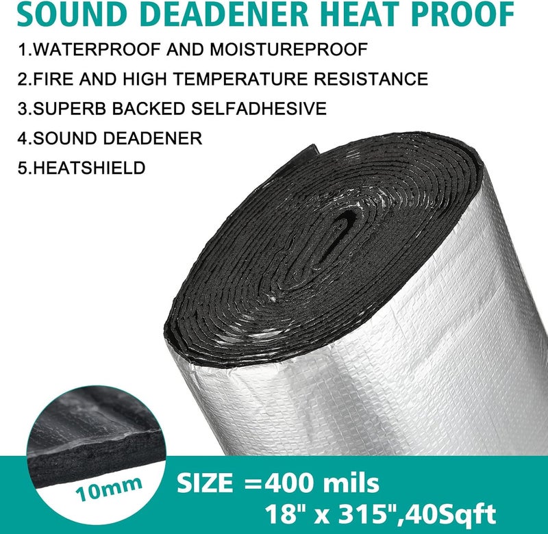 Nuogo 400 Mils Car Sound Deadening Material with Rollers - Image 3