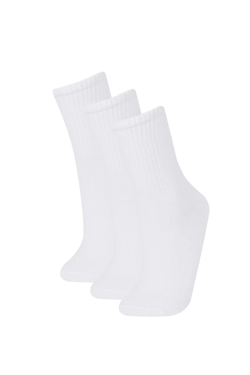 DeFacto Woman Comfortable Elastic 3 Piece Cotton Long Socks
