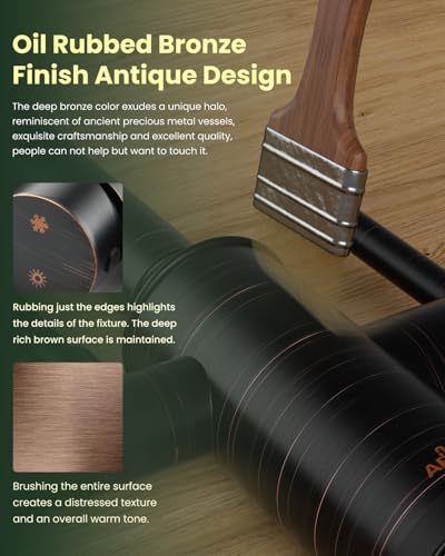 APPASO Kitchen Faucet with Water Filter Without Water Filtration Device Oil Rubbed Bronze 3in1 Kitchen Sink Faucet High Arch 2Handle 3Way Kitchen Faucet with PullDown Sprayer - Image 3