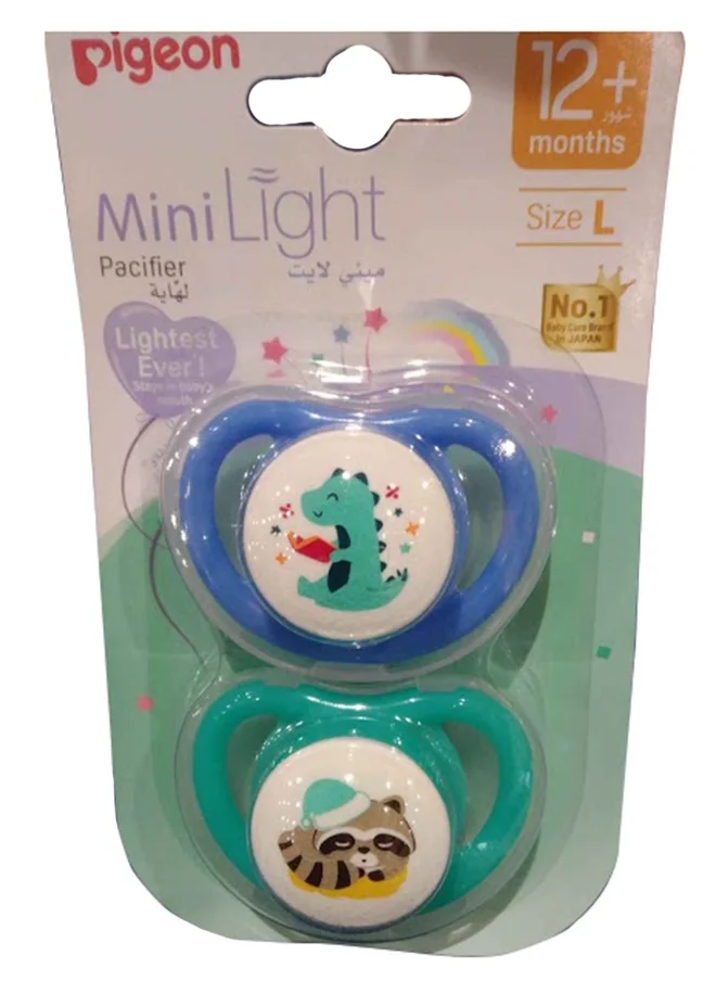 pigeon Mini Light Pacifier For 12+Month Large, 2Pcs - Assorted