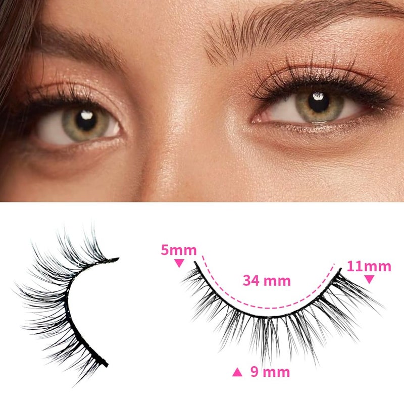 Azenlo False Eyelashes 48 Pairs Faux Mink Lashes 14mm Wispy Lashes 3D Fluffy Cat Eye Lashes Pack Bulk Wholesale Strip Lashes(style 48-038) - Image 2