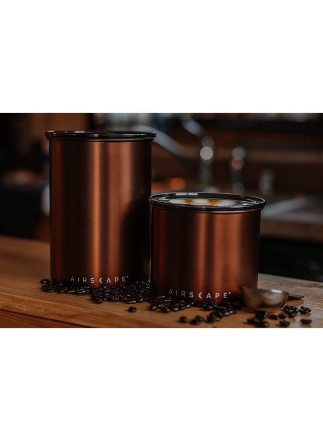 Planetary Design Airscape Stainless Steel Coffee Canister | Food Storage Container | US Patented Airtight Lid | Push Out Excess Air Preserve Food Freshness (Small, Brushed Copper) - Image 5