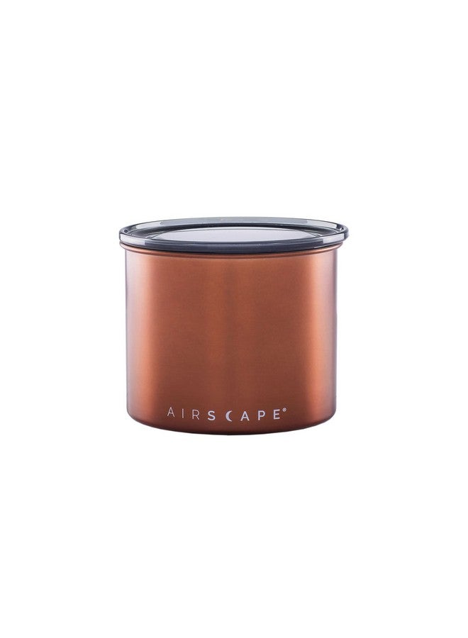 Planetary Design Airscape Stainless Steel Coffee Canister | Food Storage Container | US Patented Airtight Lid | Push Out Excess Air Preserve Food Freshness (Small, Brushed Copper) - Image 2